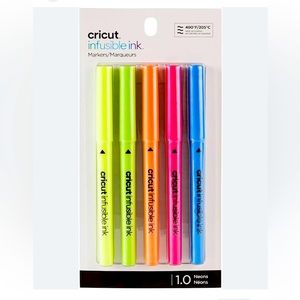 Cricut Infusible Ink Markers, Neon Medium-Point Markers (1.0), 5 count